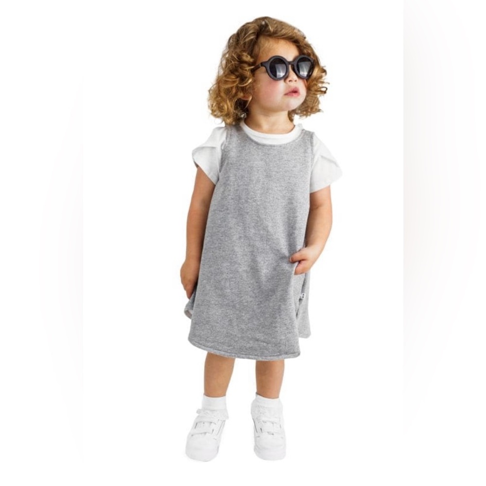 NWT Miles & Milan Baby Heathered Millie‎ Dress With Scrunchie Size 12-18 Months